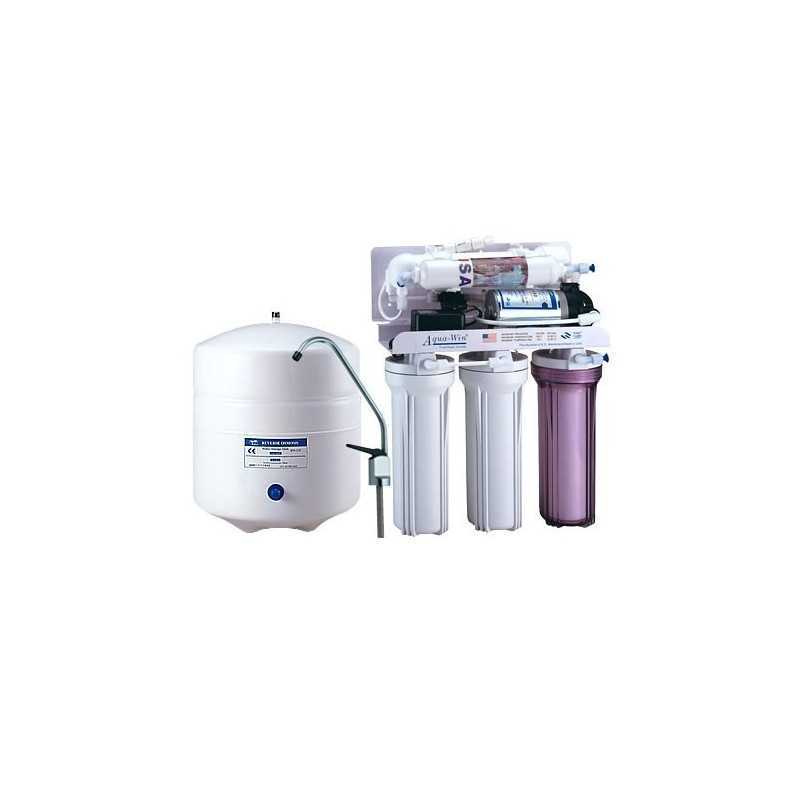 Osmose inversa 5 etapas aberta com bomba - AQUA-WIN Osmose inversa 5 etapas aberta com bomba - AQUA-WIN