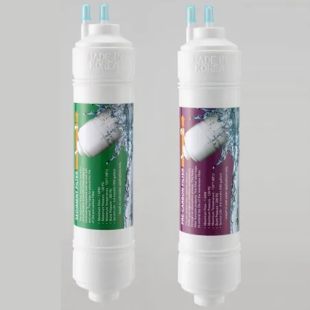 KIT FILTRAÇÃO 2 ESTAGIOS SEDIMENTOS + PRÉ-CARVÃO + ACESSÓRIOS